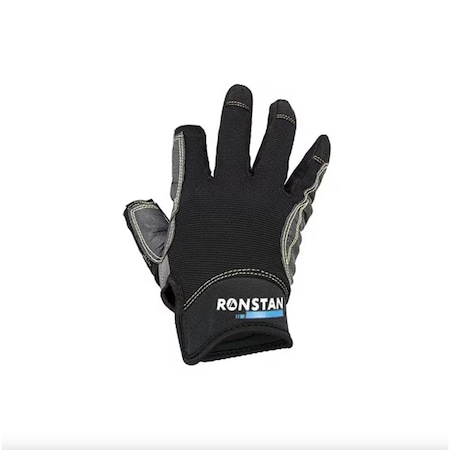 Ronstan Sticky Race Gloves, Synthetic leather, Hook and Loop, Black, M CL740M